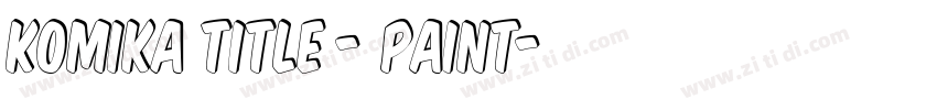 Komika Title - Paint字体转换